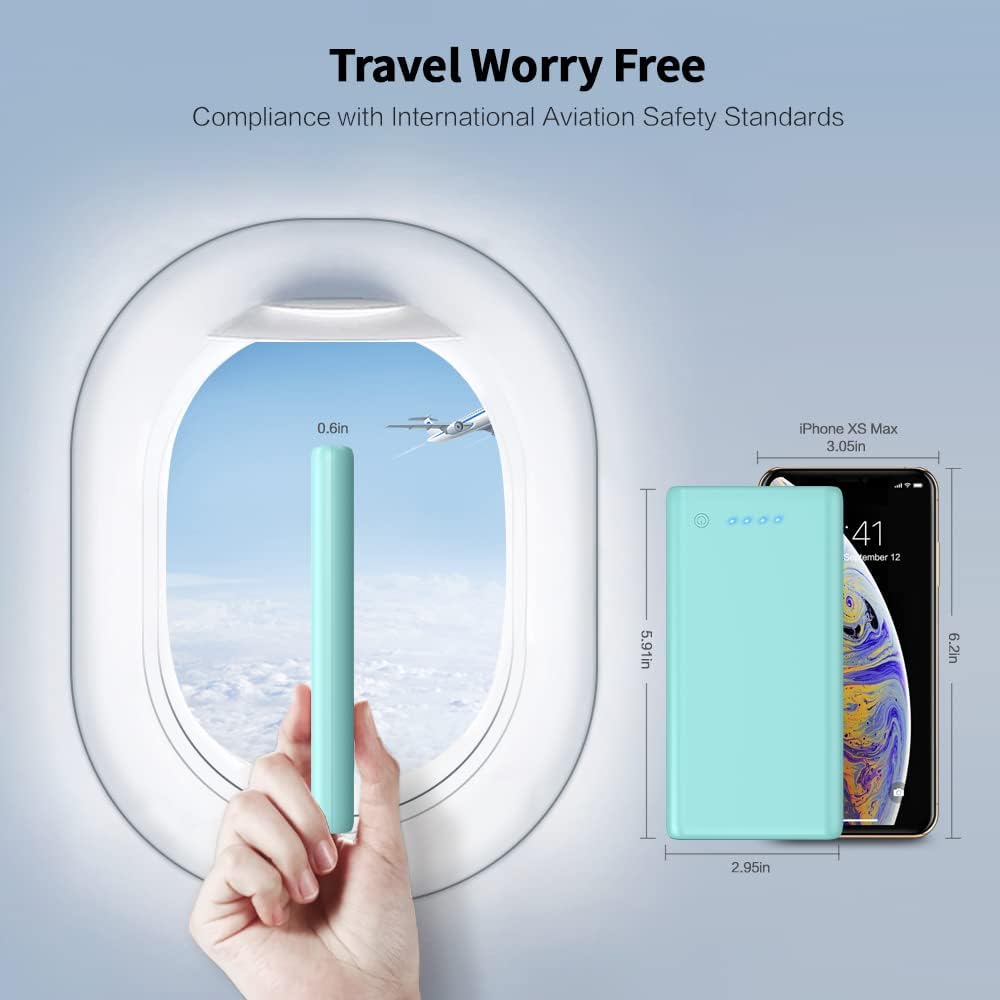 Portable Charger Power Bank 26800mah, Ultra-High Capacity Safer External Cell Phone Battery Pack with High-Performance Cells & 2 USB Output Compatible with iPhone 16 15 14 13 12 Samsung Android-Green