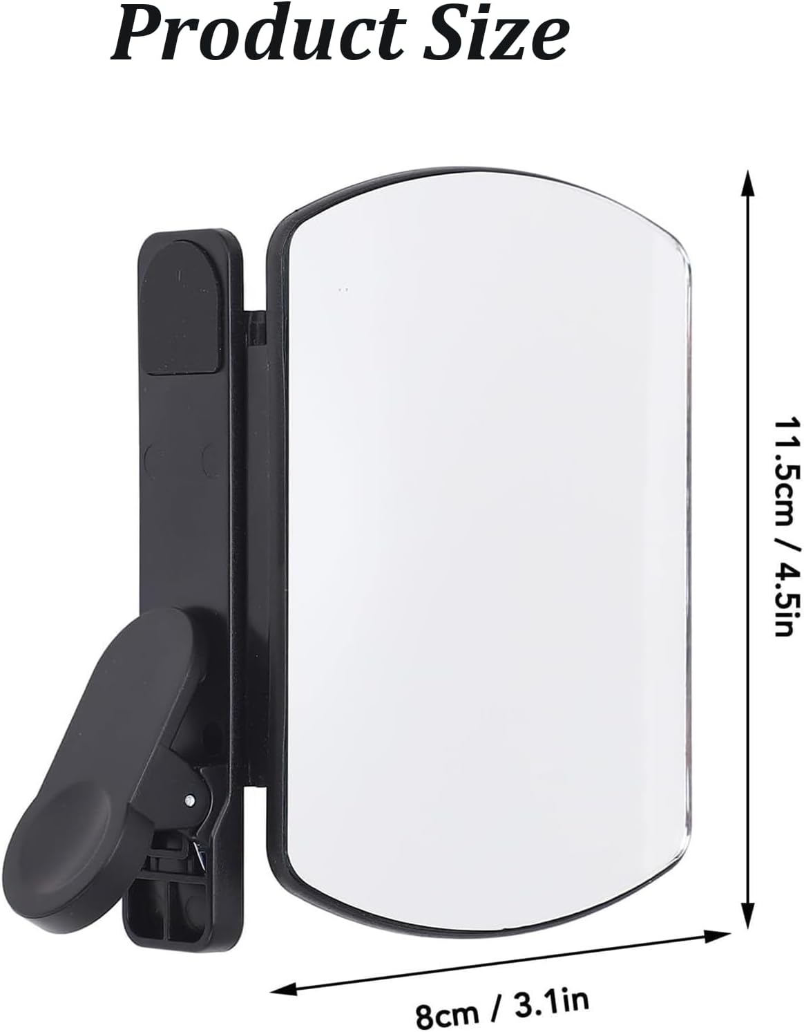 Mirror Effect Lens - Capture Stunning Reflections Instantly, Smartphone Camera Mirror Reflection Clip Kit, Mirror for Phone to Use Back Camera (Black)