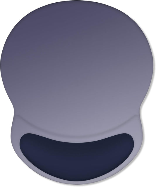 ITNRSIIET Ergonomic Mouse Pad with Comfort Gel Wrist Rest, Non-Slip PU Base, Smooth Textured Surface, Reduces Hand Fatigue & Wrist Pain, 8.7 x 7.2 Inch for Office Gaming Home, Gray Blue Gradient