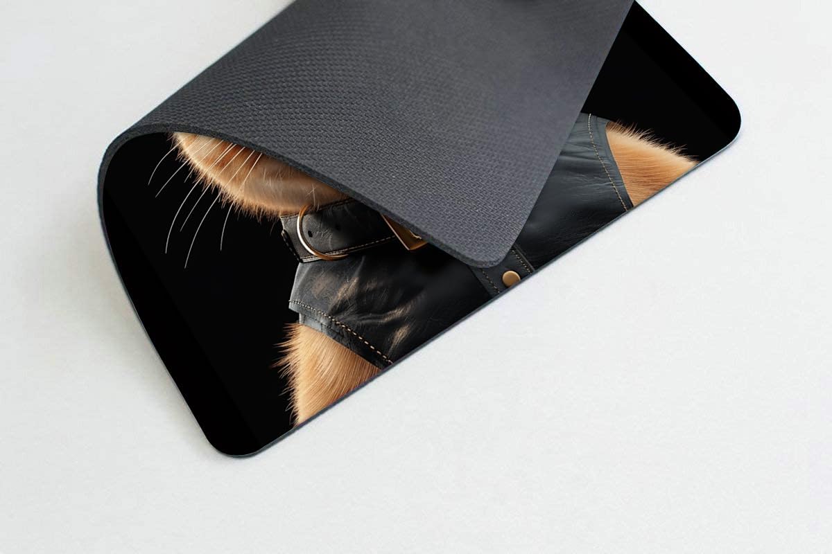 Square Mouse Pad Cool Cat with Sunglasses-1,Gaming Mouse Pads for Desk,Soft Computer Waterproof Non-Slip Mouse Mat