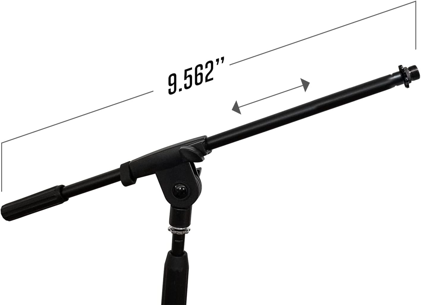 AxcessAbles Short Microphone Stand with Boom Arm | Low Profile Mic Tripod Stand for Kick Drums | Guitar Amp Stand | Low-Pro Mike Stand (MS-101L)