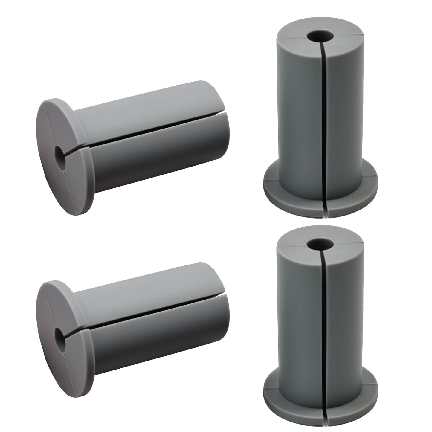 4pc Starlink Cable Grommet 1" Silicone Waterproof Wall Hole Pass Through Split Cable Bushings for TV Wire Ethernet Cord, Starlink Cable Routing Kit Accessories, 52.5mm/2.07" Ht, Grey