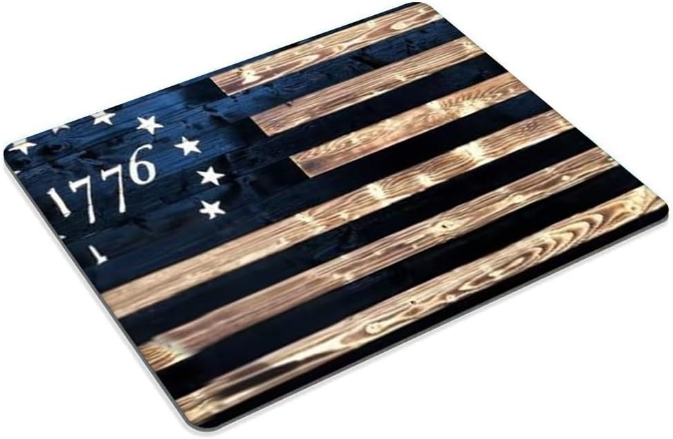 1776 Vintage American Flag Mouse pad Customized Mousepad Non-Slip Rubber Base Mouse Pads for Computers Laptop Office Desk Accessories Mouse pad