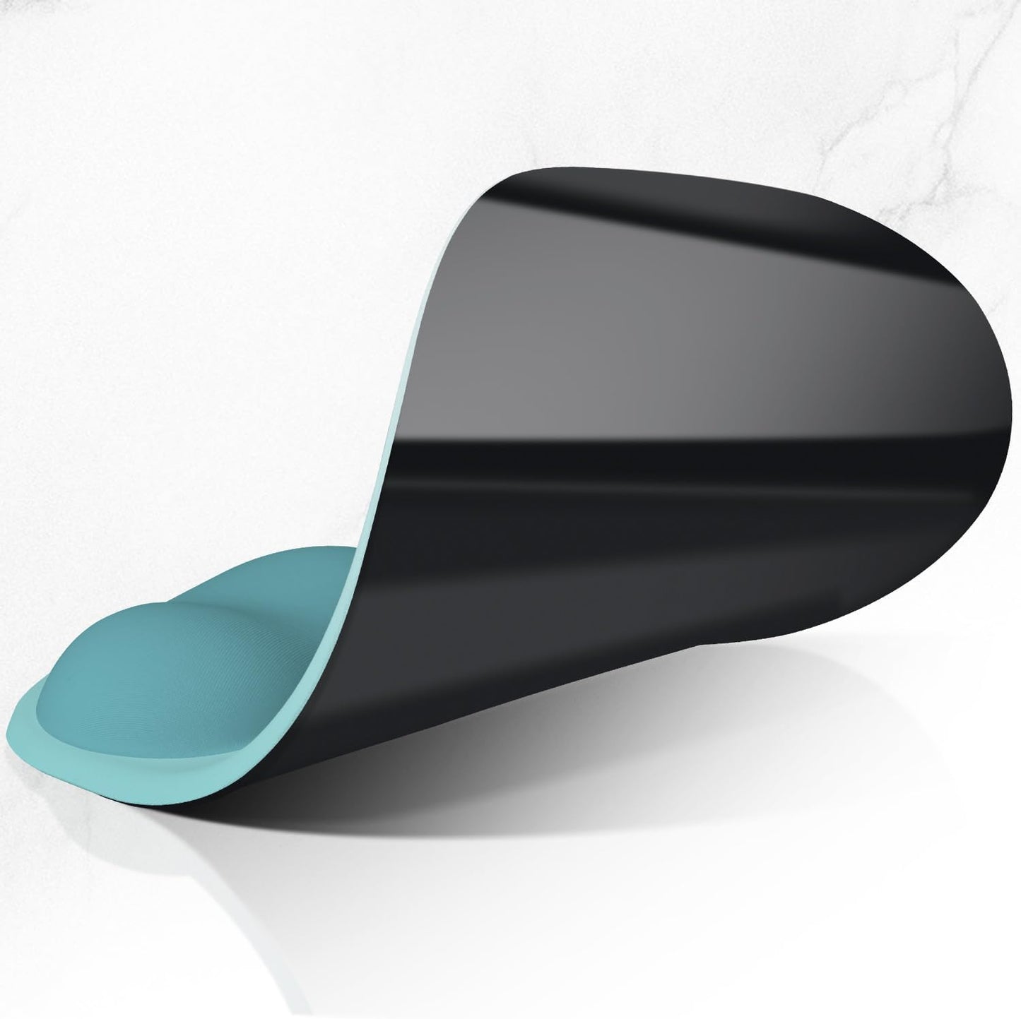 ITNRSIIET Ergonomic Mouse Pad, Cushioned Gel Wrist Rest, Non-Slip Base, Smooth Surface, Compatible with All Mice for Office & Gaming, Desk Accessory, 9.5 x 8.2 inch, Light Green Gradient