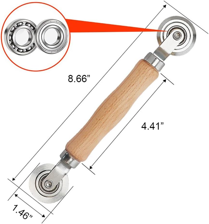 Windows Screen and Screen Door Repair Kit Including Steel/Nylon Roller with Bearing, Spline Removal Hook, Screen Retainer Spline and Screen Clips for Installing Door Window Mesh, 5pcs