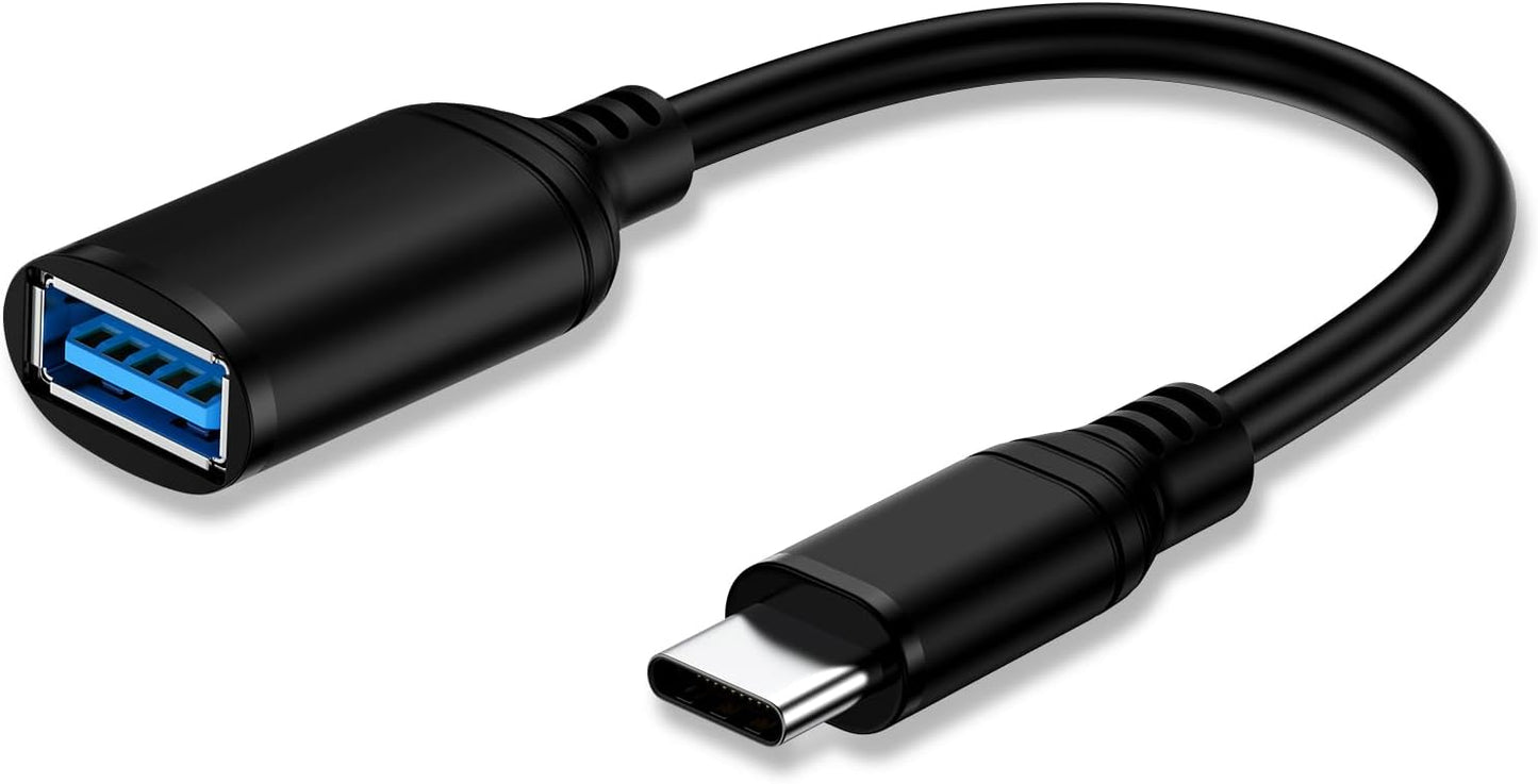 USB C to USB 3.0 Adapter, USB C Android Adapter Male to USB A Female OTG On The Go Cable for Samsung Galaxy S25 Edge Ultra S24 S23 S22 S21 S20 A36,Google Pixel 9 8 7 Pro,Moto G 5G 2025