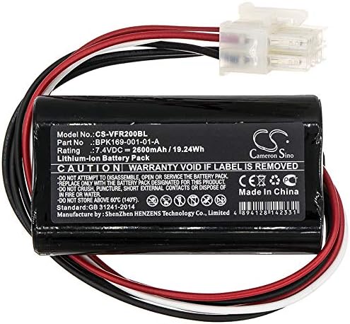 CS Cameron Sino 2600mAh / 19.24Wh Li-ion Replacement Battery for Verifone Ruby 2, Ruby CI, PCA169-001-01, PCA169-404-01-A, BPK169-001-01-A