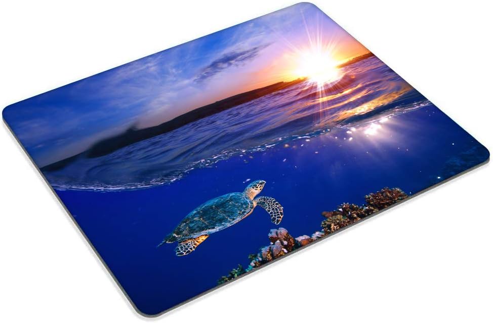 Sea Turtle Mousepad Non-Slip Rubber Base Mouse Pads for Computers Laptop Office Desk Accessories Mouse pad (Sea Turtle, 1pc)