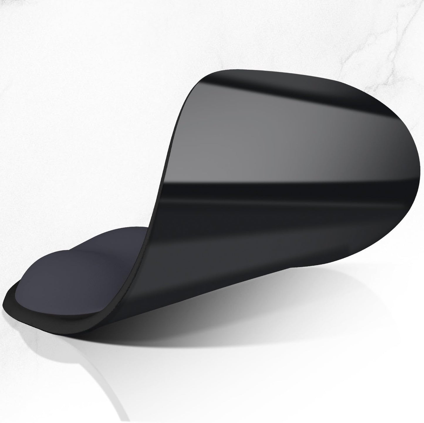 ITNRSIIET Ergonomic Mouse Pad, Cushioned Gel Wrist Rest, Non-Slip Base, Smooth Surface, Compatible with All Mice for Office & Gaming, Desk Accessory, 9.5 x 8.2 inch, Black Gray Gradient