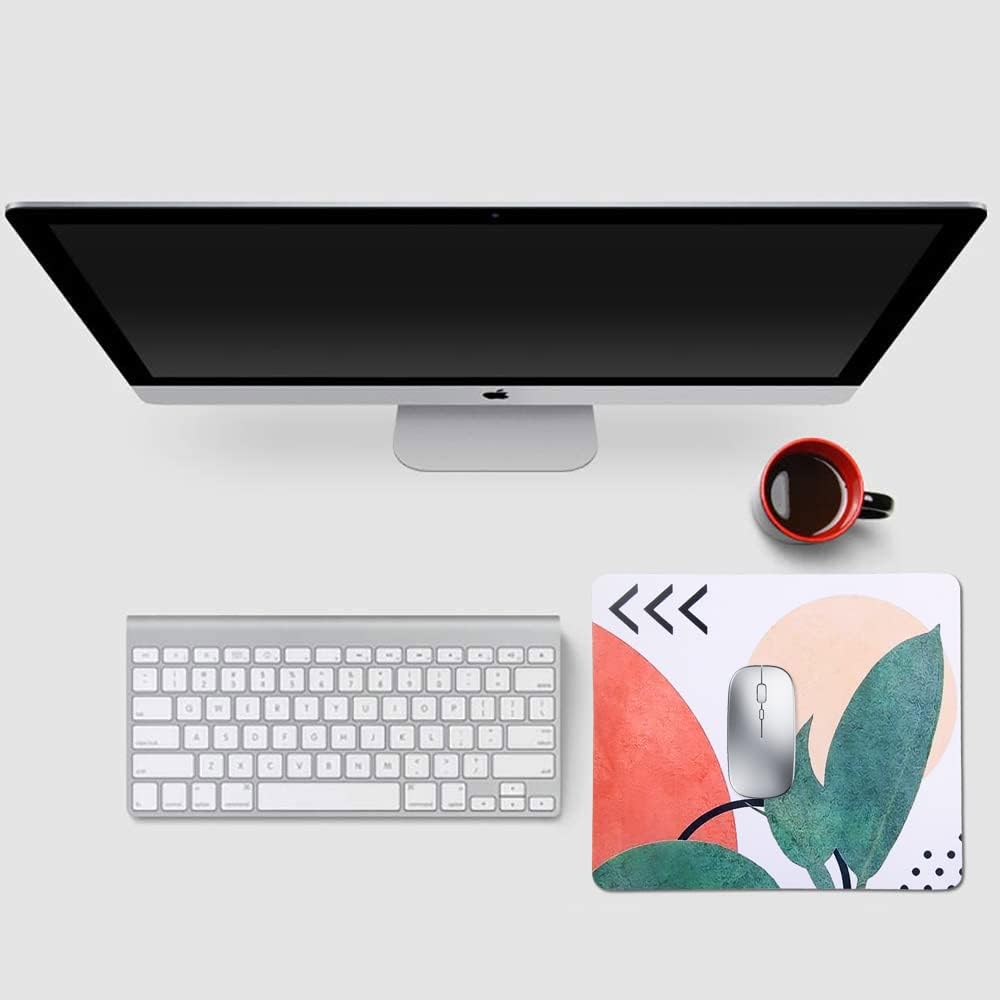 Mouse Pad, Gaming Mouse Pad, Non-Slip Rubber Base Mouse Mat with Designs for Laptop, Computer & Office, 9.5 x 7.9 x 0.12 inches (Morandi Painting)