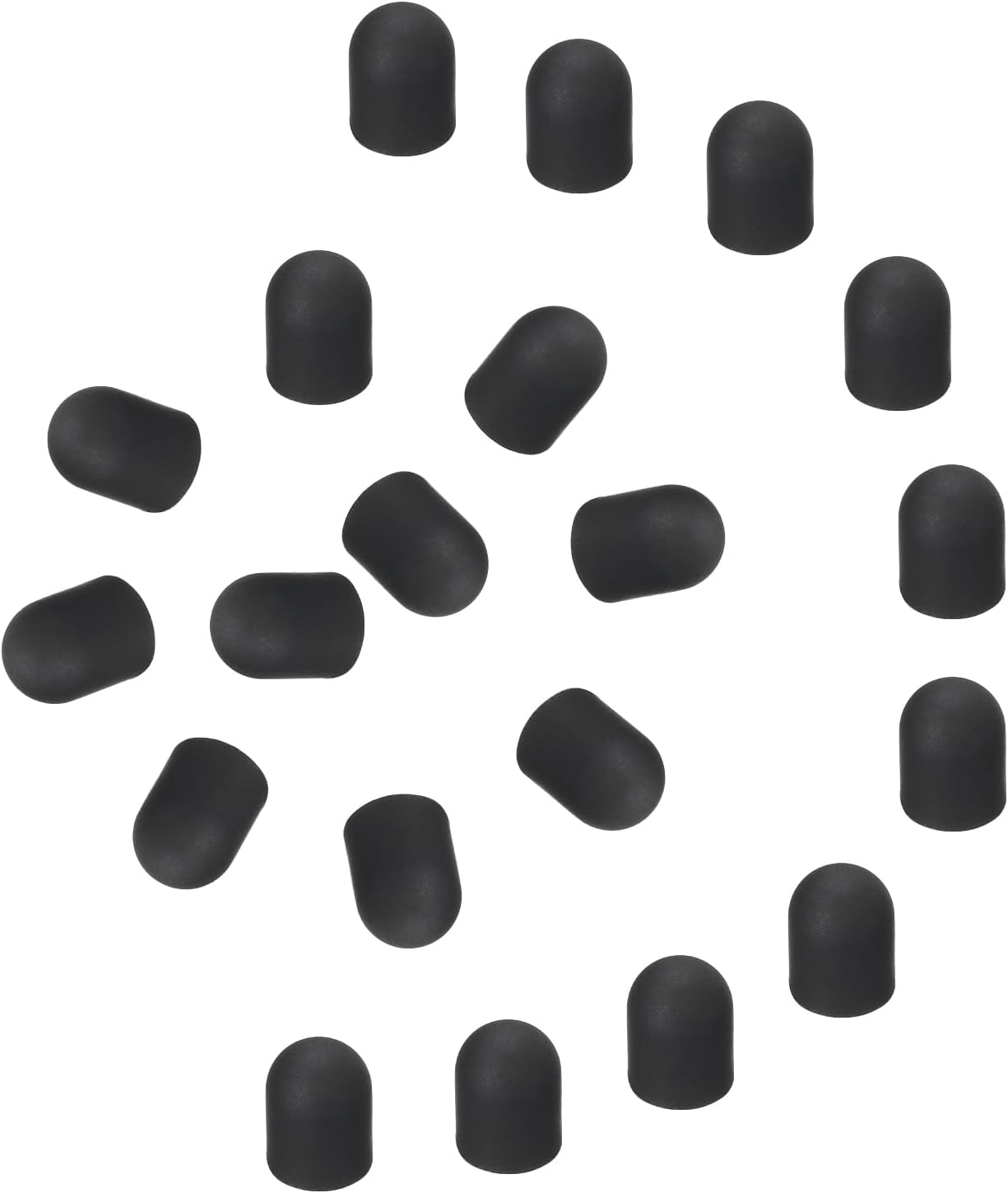 MECCANIXITY 20Pcs Replacement Stylus Pen Tips 5.5mm Conductive Capacitive Touch Screen Pens Tips Silicone Rubber, Black