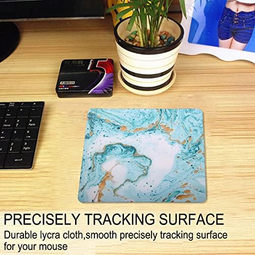 Mouse Pad, Gaming Mouse Pad, Non-Slip Rubber Base Mouse Mat with Designs for Laptop, Computer & Office, 9.5 x 7.9 x 0.12 inches (Marble 7)