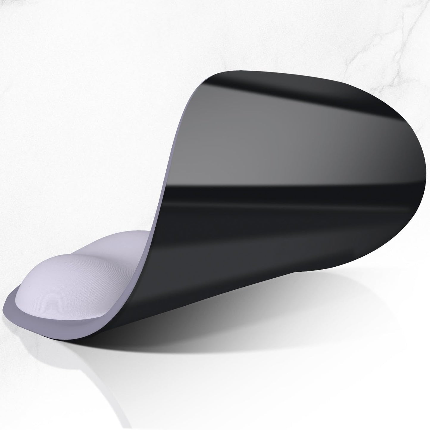 ITNRSIIET Ergonomic Mouse Pad, Cushioned Gel Wrist Rest, Non-Slip Base, Smooth Surface, Compatible with All Mice for Office & Gaming, Desk Accessory, 9.5 x 8.2 inch, Mist Gray