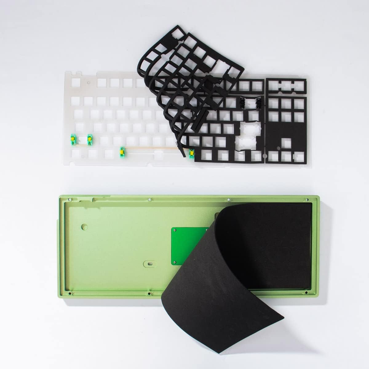 Mintcaps 2-Piece Keyboard Sound Dampening Set - 87 Layout Silencer Pad Gasket EVA Foam for Mechanical Keyboard Switches