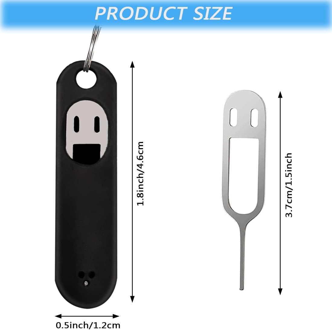 6 Pack SIM Card Removal Tool, Sim Card Tray Opening Tool Eject Pins Needle Opener Ejector Compatible with All iPhone Apple iPad HTC Samsung Galaxy Cell Phone Smartphone Watchchain Link Remover, Black