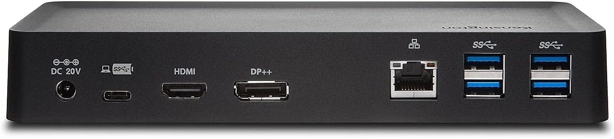 Kensington SD4700P Displaylink Docking Station – Dual Display for Any MacBook M1/M2/M3/M4 or Windows; 60W Power Delivery; TAA Compliant (K38240NA)
