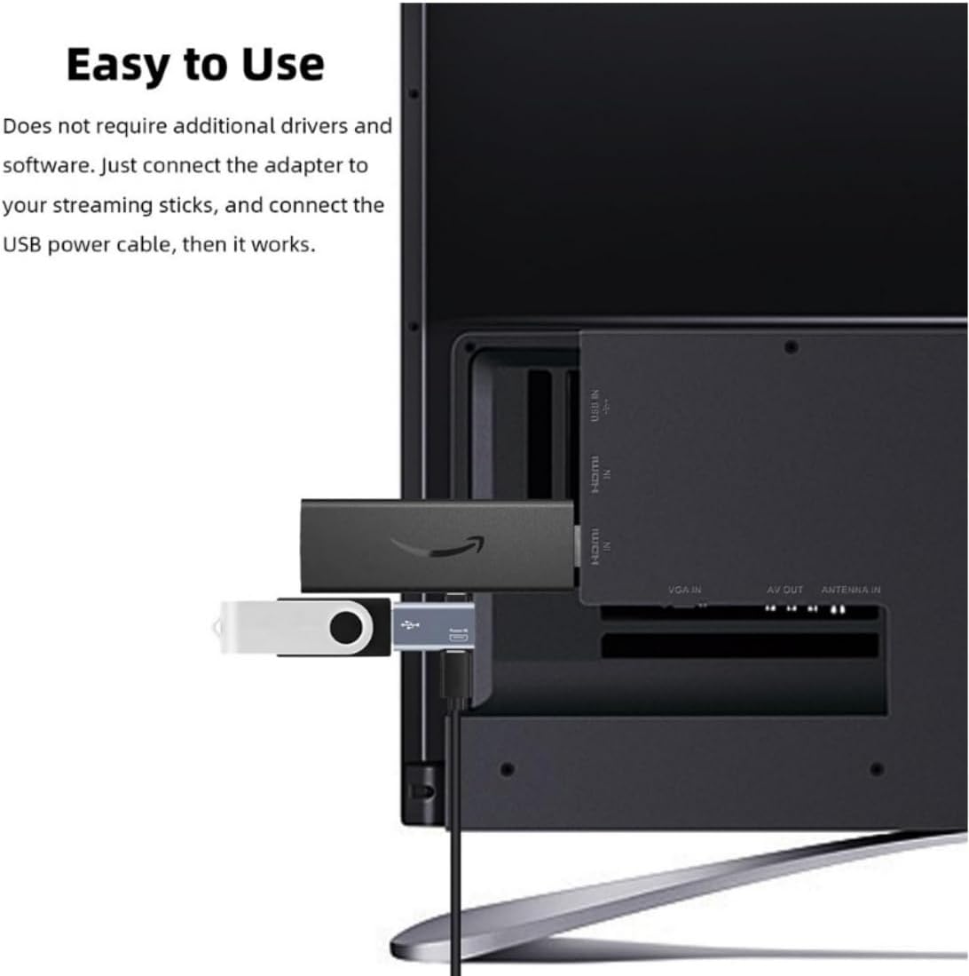 Powered Left Angle USB 2.0 Micro Male to USB Female Host OTG Adapter for Samsung, Firestick，PS Classic，SNES Mini,NES/SNES Classic,Chromecast and More Smartphone or Tablet (2 Pack)