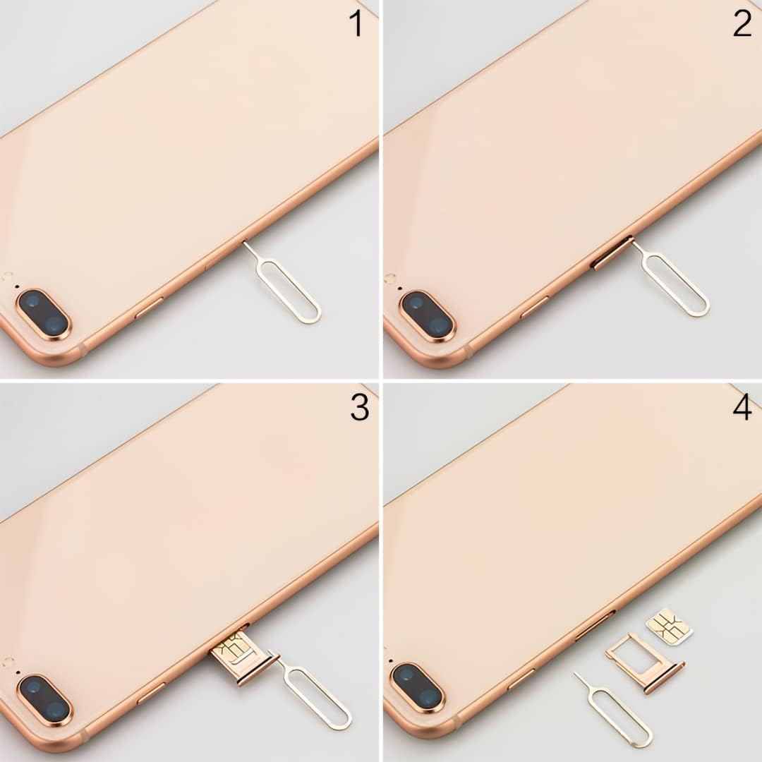 10 Pack SIM Card Adapter Kit, 4 in 1 Nano Micro Standard Converter Kit with Steel SIM Tray Eject Pin 1, Black