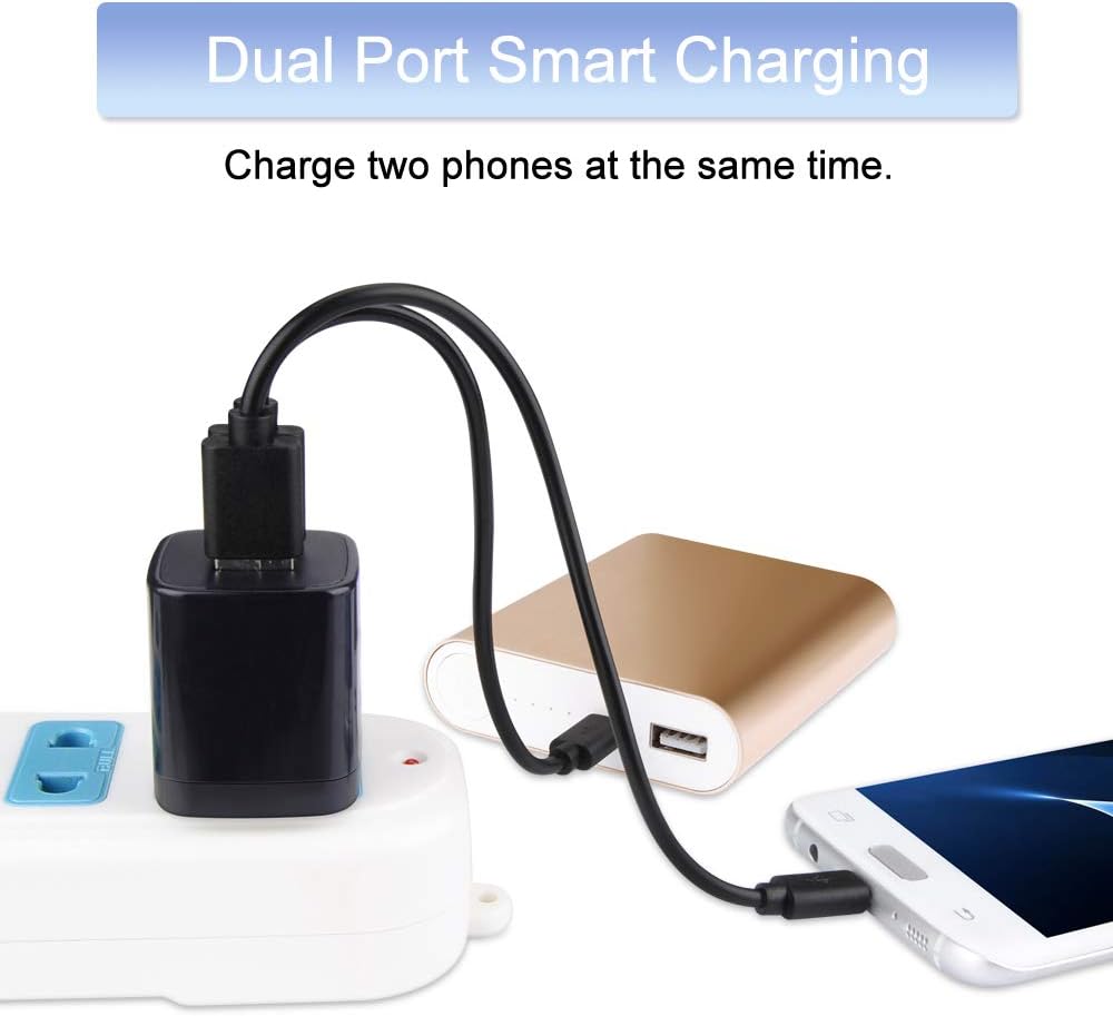 USB Wall Charger Box, 3Pack 2.1A Dual USB Charging Block Brick Cube Power Adapter for Phone 16/15/14/13/12 Pro Max/SE/8, Samsung S25 A15 5G A35 A14 S24 S23 S22 S21 FE/Ultra, Google Pixel 8a, LG, Moto