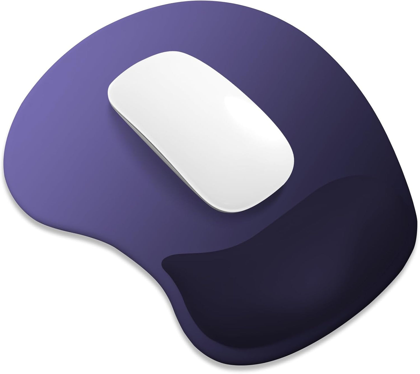 ITNRSIIET Ergonomic Mouse Pad, Cushioned Gel Wrist Rest, Non-Slip Base, Smooth Surface, Compatible with All Mice for Office & Gaming, Desk Accessory, 9.5 x 8.2 inch, Violet Gradient
