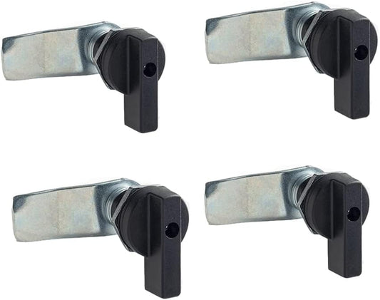 WJSKDQ 4PCS Thumb Operated Offset Thumb Cam Lock Black Cam Lock