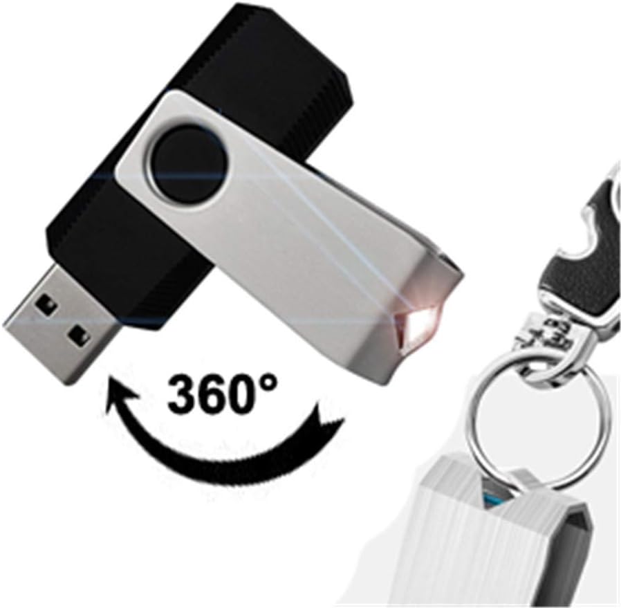 KEXIN Bulk USB 50 Pack 1GB USB Flash Drives Flash Drive Thumb Drive Bulk Flash Drives Swivel USB 2.0 (1G, 50PCS, Black)