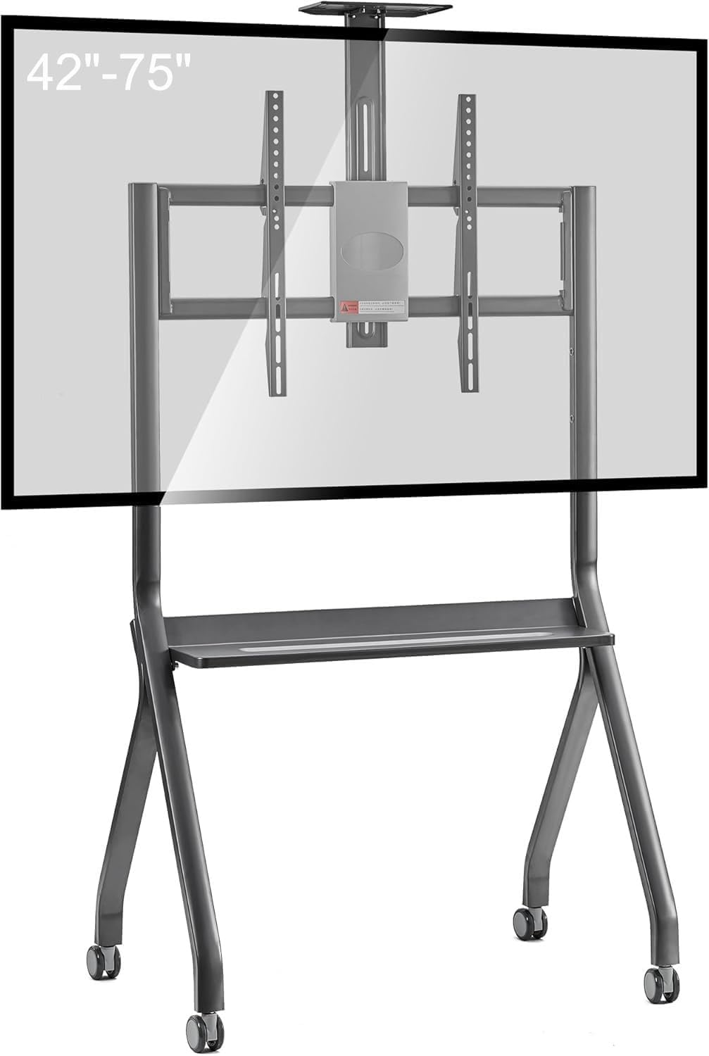 Smart Board Stand with Camera Tray Fits 42"-75" Screens, Interactive Whiteboard Stand with 360° Rotating Wheels Holds 300LBS, Height Adjustable,Mobile Stand for Home, Office & Classroom