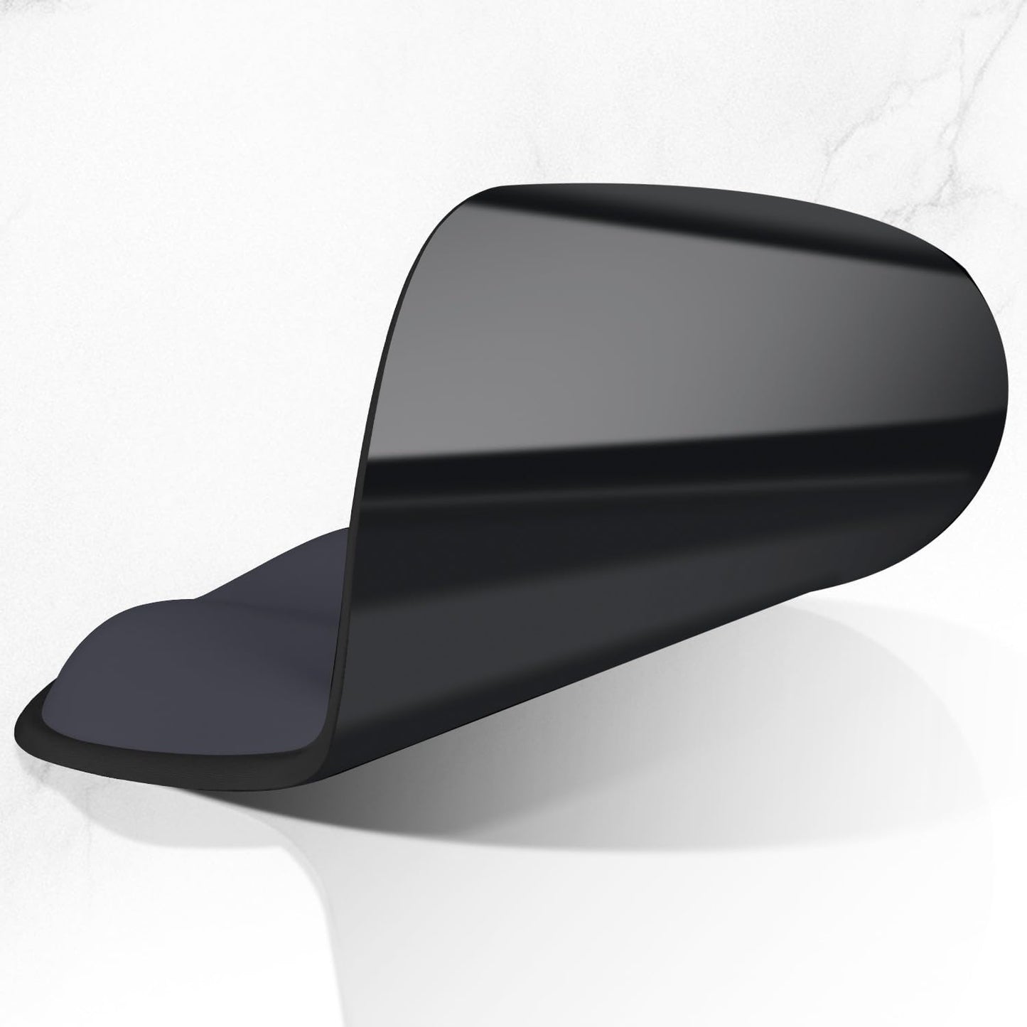 ITNRSIIET Ergonomic Mouse Pad with Wider Memory Foam Wrist Rest +17%, Curved Cushion Reduces Pressure 20%, Pain Relief, Non-Slip, Smooth, Cute Color Desk Accessory, 9.85 x 9 inch, Black Gray Gradient