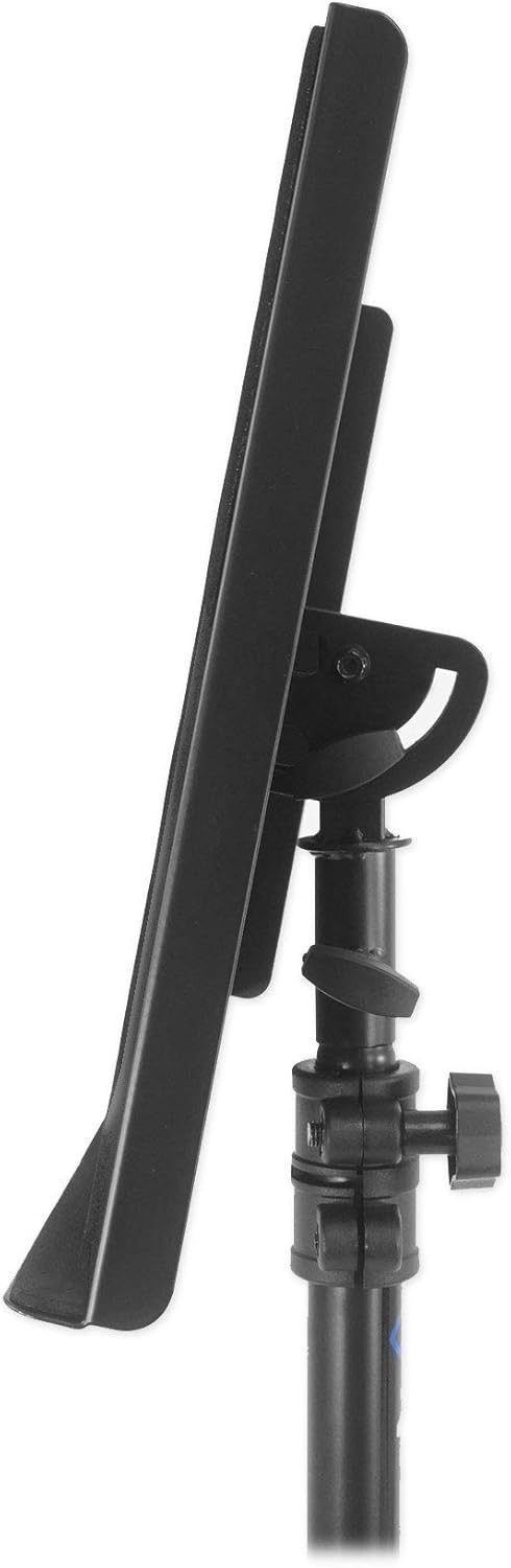 Rockville RLS68 Dual-Tray Laptop/Tablet Stand, Adjustable Height, Foldable, Portable, for DJs and Presenters