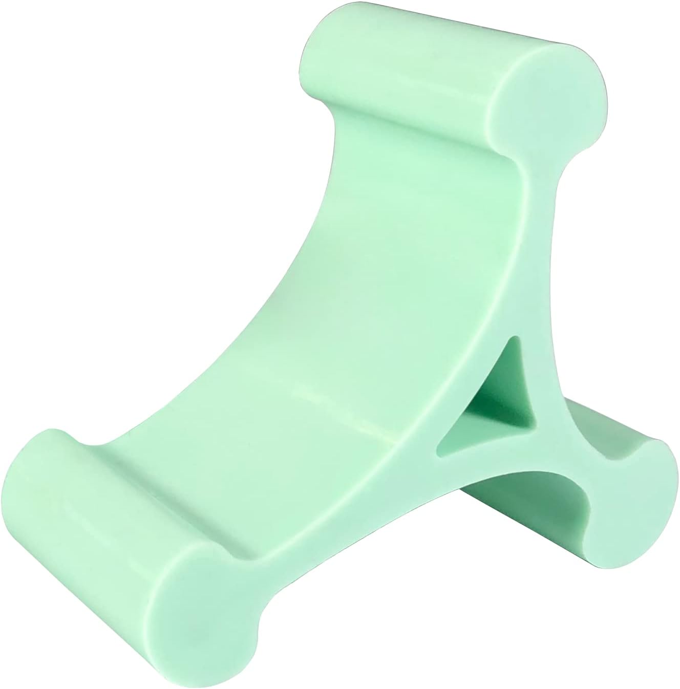 Skalene Phone Stand - 100% Silicone Rubber, Adjustable Phone Holder, Prop, Rest - Desk, Office, Home, Kitchen Accessory (Mint Green)