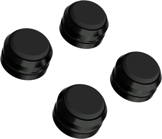 Preffair Audio Speaker Aluminum/Silicone Isolation Feet Turntable Damper Vibration Stopper Stand Absorption Shock Pad for Amplifier Preamp DAC Devices 4Pcs (Black, 1.73"x1.18")