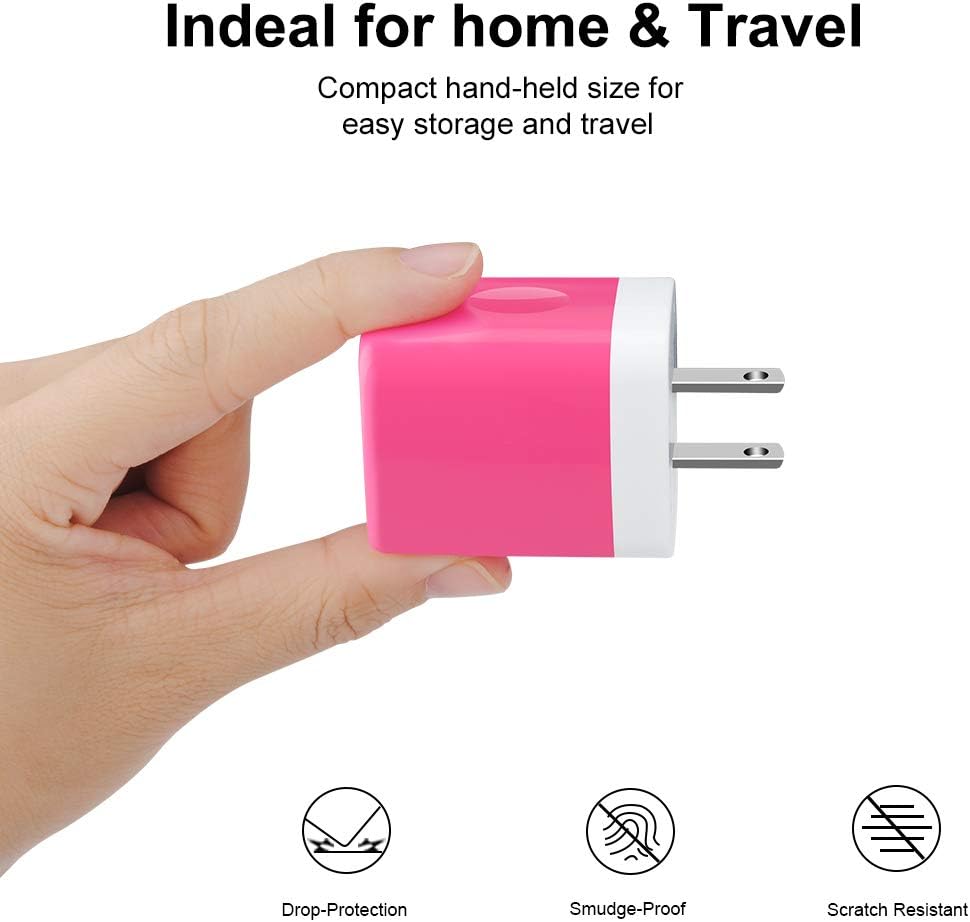 Wall Charger Adapter,USB Cubes,3Pack Universal Travel 3.1A 3 Muti Port Plug Charging Block Compatible with iPhone 16,15,14,13,12,11,SE,X,Plus,Samsung GalaxyS24,S23,S22,S21,S20 Plus,LG