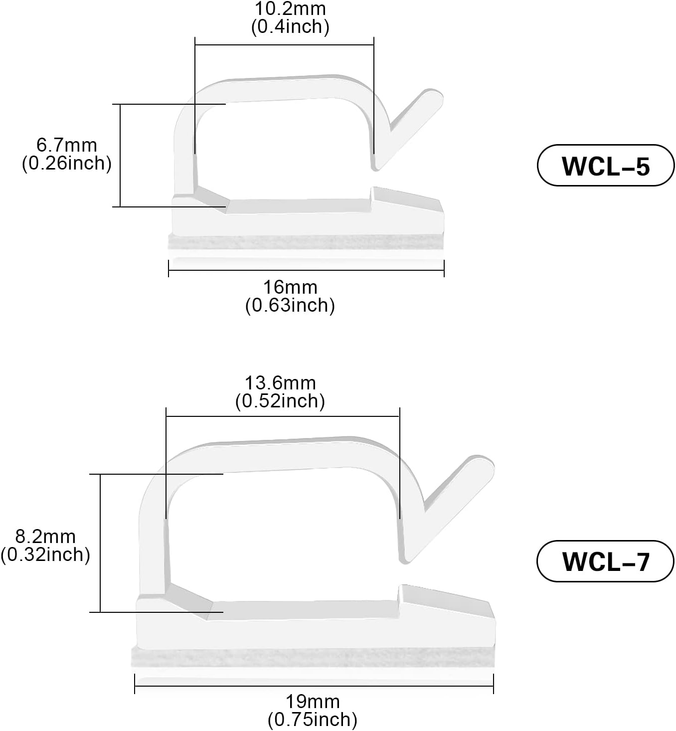 XHF 3/4” Adhesive Cable Wire Clips White 120pcs, Cable Staples Outdoor Cable Management Wire Organizer Cord Holder for Under Desk, Car, Wall, TV PC Ethernet Cable