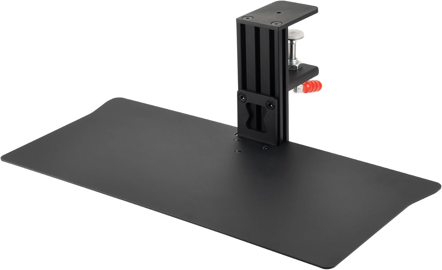 Quick Release Keyboard Desk Mount, Clamp-on Adjustable Tray,18.5x8.7 Inch, Extra Sturdy Single Clamp Design, Height Adjustable Ergonomic Typing for Office, Home, Gaming - Save Desk Space, Special Use