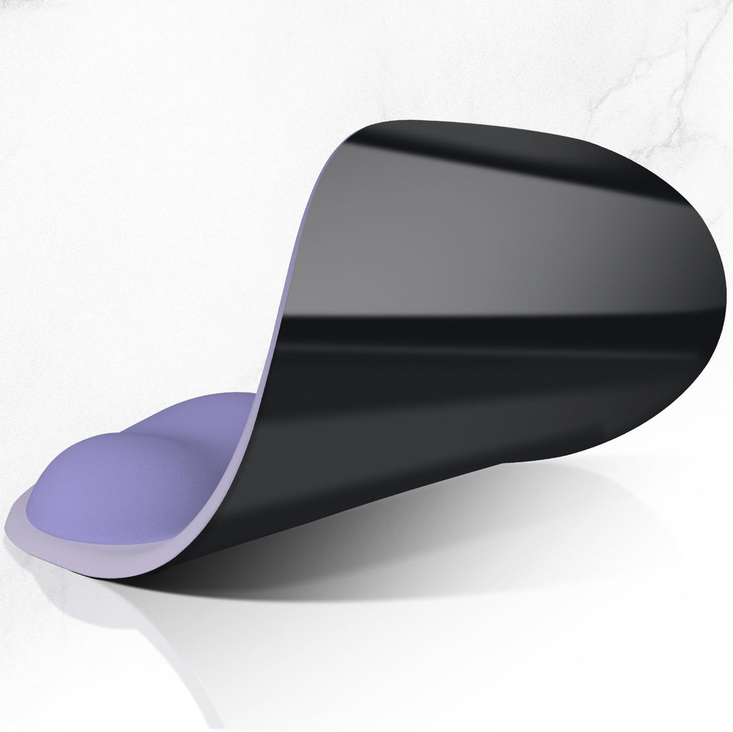 ITNRSIIET Ergonomic Mouse Pad, Cushioned Gel Wrist Rest, Non-Slip Base, Smooth Surface, Compatible with All Mice for Office & Gaming, Desk Accessory, 9.5 x 8.2 inch, Purple Gradient