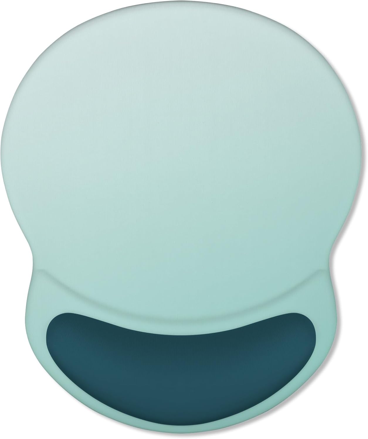 ITNRSIIET Ergonomic Mouse Pad with Comfort Gel Wrist Rest, Non-Slip PU Base, Smooth Textured Surface, Reduces Hand Fatigue & Wrist Pain, 8.7 x 7.2 Inch for Office Gaming Home, Light Green to White