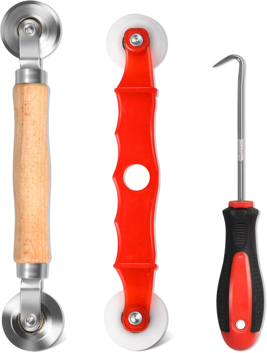 Screen Repair Tool,Window Roller,Spline Installer,3 in 1 Window Installation Tool,Screen Mouse Spline Roller for Installing & Replacing Window Patio Sliding Door(3 in 1)