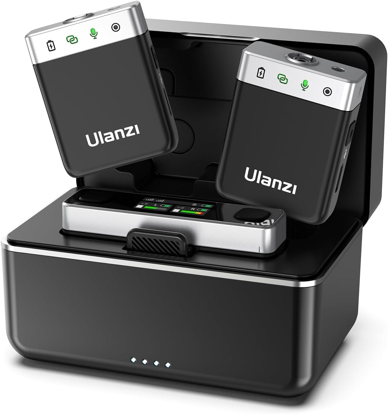 ULANZI AM18 Wireless Lavalier Microphone, Compact Mini Lapel Mic with 200m/656ft Range, Noise Cancellation, 20H Battery for DSLR Cameras, iPhone, Android, Live Streaming, Video