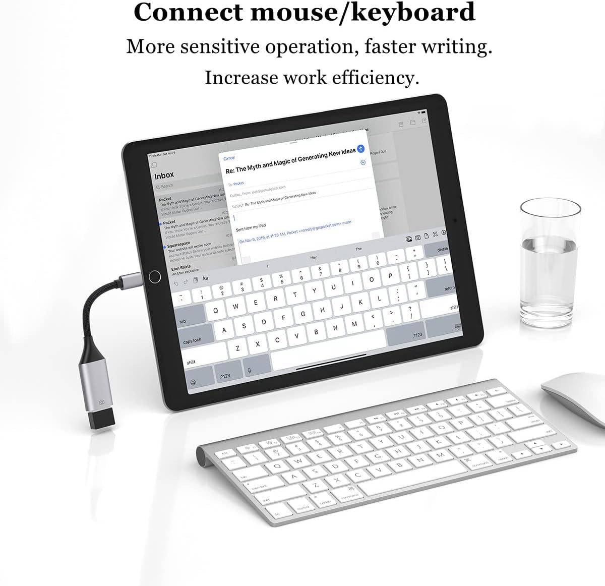 IVSHOWCO Lightning to USB Adapter [Apple MFi Certified], USB Camera Adapter for iPhone, iOS OTG Cable Adapter, Supports Flash Drive, Card Reader, Mouse, Keyboard