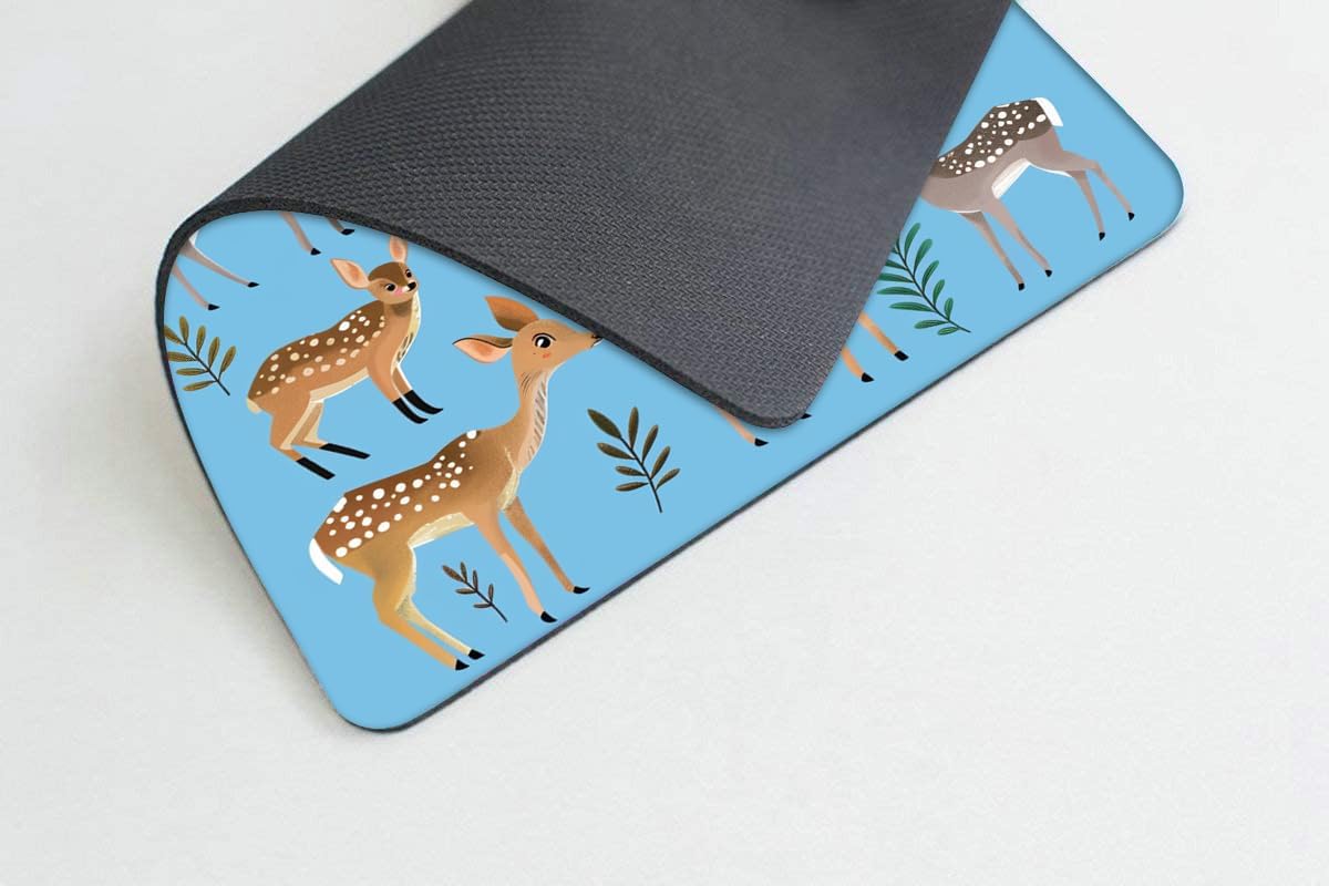 Square Mouse Pad Graceful Deer with Antlers in Nature-1,Gaming Mouse Pads for Desk,Soft Computer Waterproof Non-Slip Mouse Mat