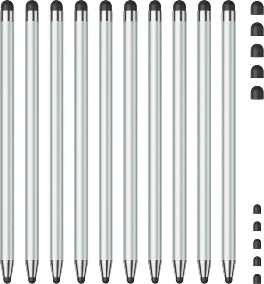Stylus (10Pcs), Stylus Pen for Touchscreen, High Precision and Sensitivity Stylus Pen for Android Smartphone and Tablets, Compatible with Capacitive Touch Screen (Light Cyan)