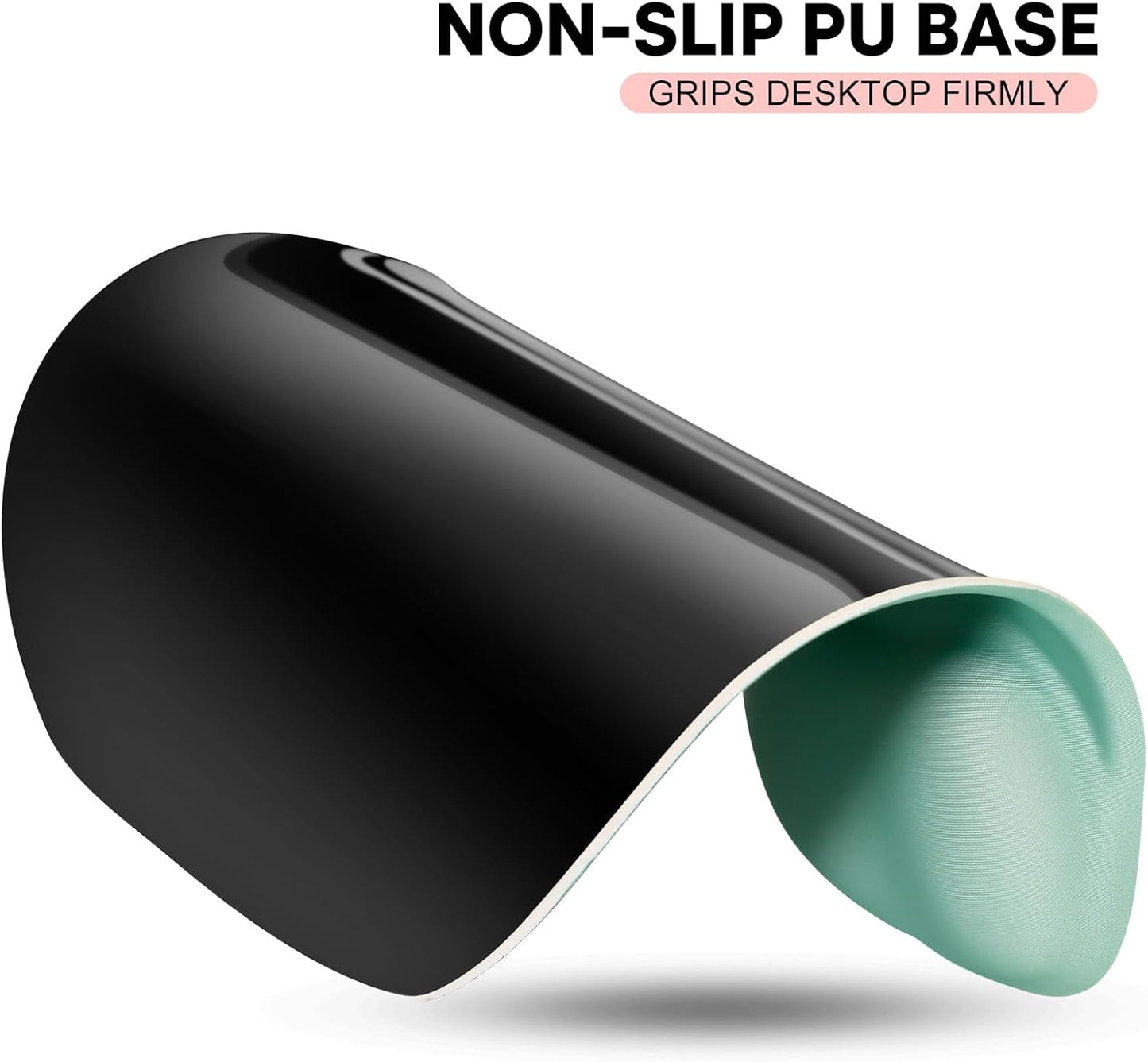 JIKIOU Mouse Pad, 2 Pack Ergonomic Mouse Pads with Comfortable Gel Wrist Rest Support and Smooth Cloth, Non-Slip PU Base for Easy Typing Pain Relief Durable and Easy to Clean Small Pastel Green