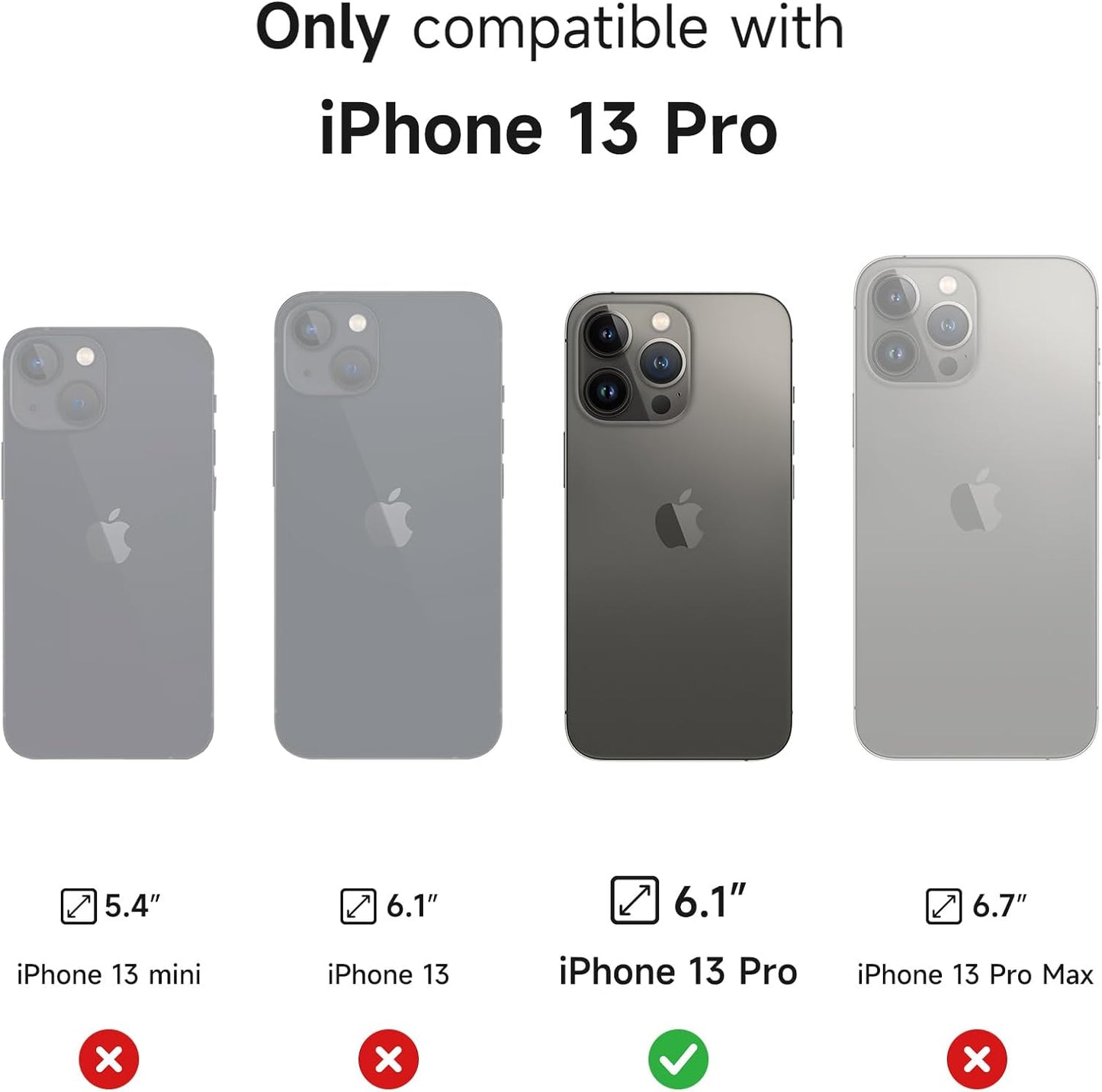 SURITCH for iPhone 13 Pro Case with Magnetic Camera Slide Cover and Adjustable Kickstand, Compatible with MagSafe, Shockproof Bumper Case Slim Protective Cover for iPhone 13 Pro 6.1 Inch, Black