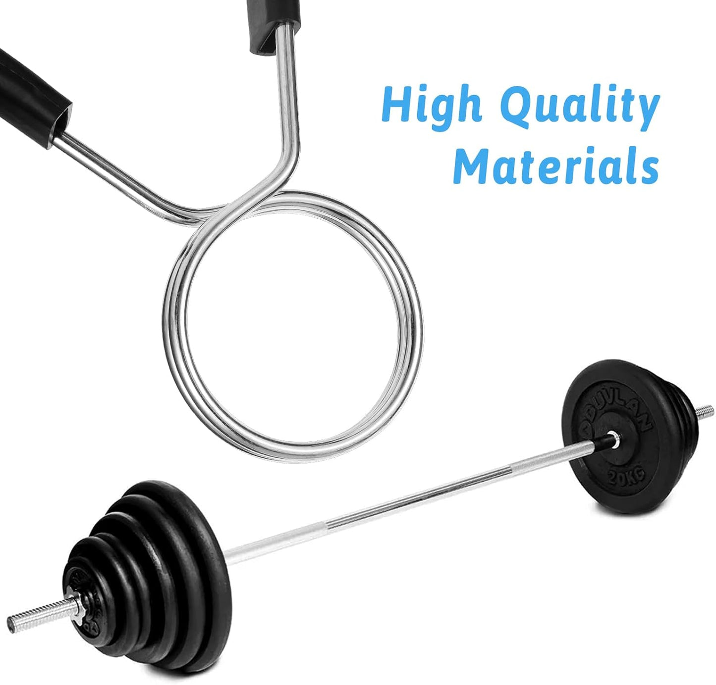 simarro 2 Inch Barbell Clamps, 4 Pcs Weight Barbell Clips, Olympic Barbell Spring Lock Collars, Barbell Handle Locking Clip for Strength Training Gym Fitness Training Accessories