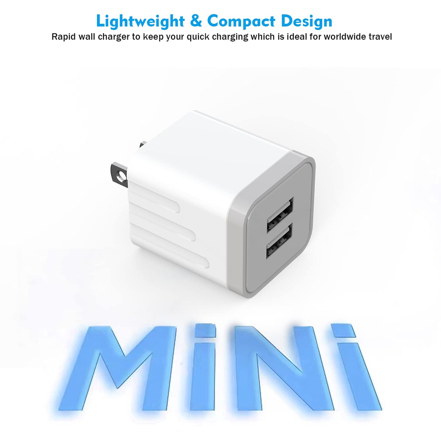 iPhone Fast Charger,Fast Adapter i Phone 2Pack Dual Port USB Wall Charger Apple Fast Charging 10FT Long Lightning Cable Cord Double Adapter Plug Block for iPhone 14/13/12/11 Pro Max XS XR X 8 7 6 iPad