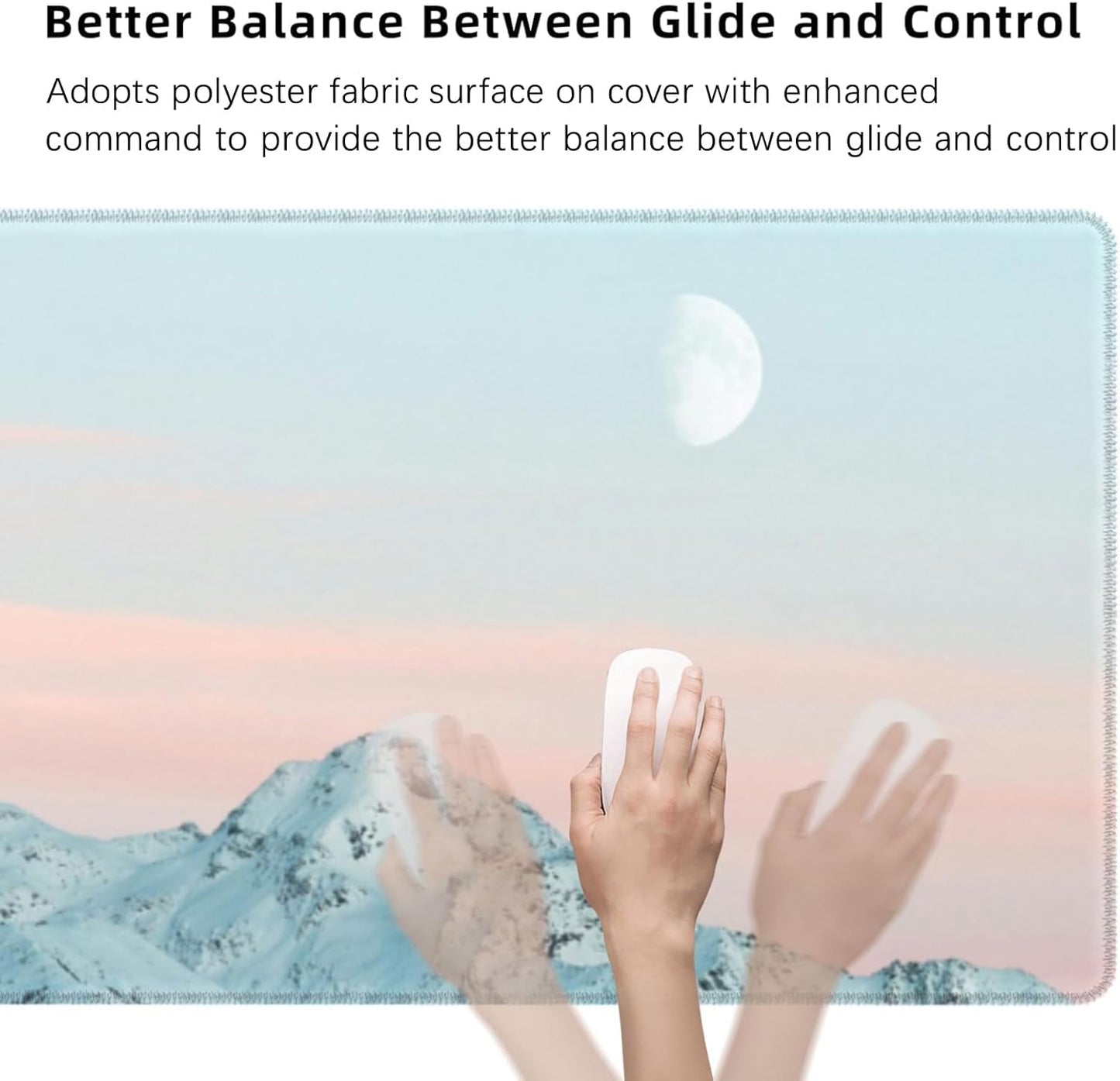 Sloth Gaming Mouse Pad Extended Desk Computer Keyboard Laptop Mouse Pads for Gaming Home Office Work, Large Long Desk Mat Mousepad with Non-Slip Rubber Base 31.5×11.8inch(16)