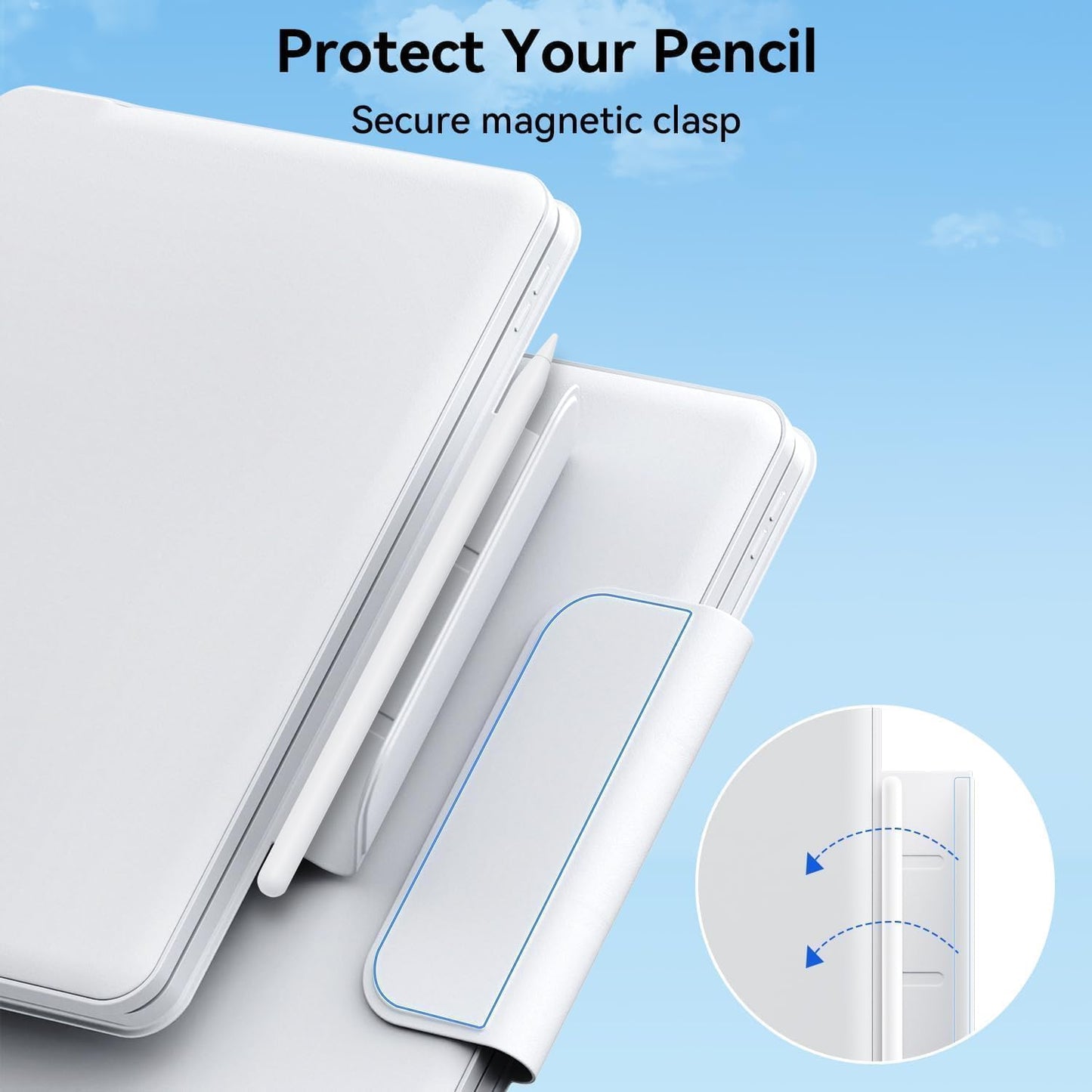 for iPad 9th Generation Case with Keyboard,Magic Style Keyboard Case for iPad 9th/8th/7th Gen 10.2 inch - Floating Cantilever Magnetic Stand Multi-Touch Trackpad (White)