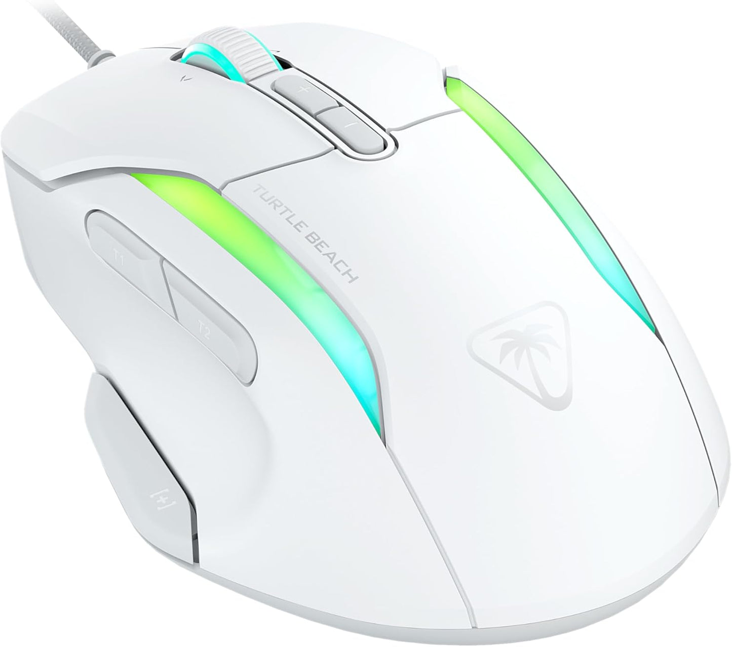 Turtle Beach Kone II – Wired Ergonomic RGB Gaming Mouse, 26K DPI Optical Sensor, 100M Click Life Optical Switches, 23 Customizable Inputs, 4D Scroll Wheel, Pure PTFE Glides - Arctic White