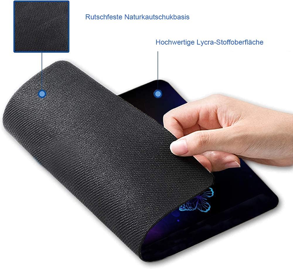 Mouse Pad, Gaming Mouse Pad, Non-Slip Rubber Base Mouse Mat with Designs for Laptop, Computer & Office, 9.5 x 7.9 x 0.12 inches (Flower)