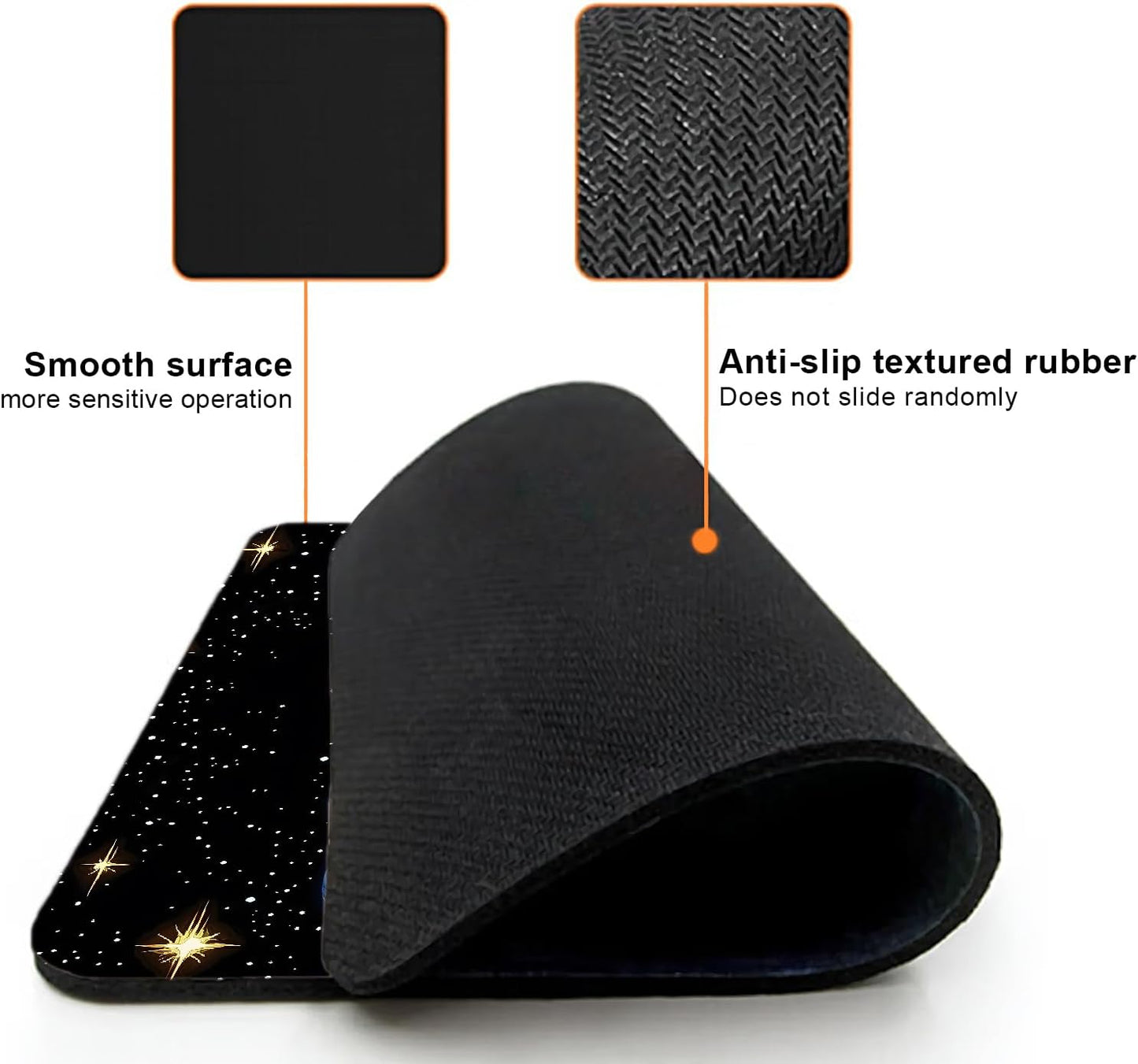 Mouse Pad, Cute Cool Blue Octopus Mouse Pads for Desk, 9.5" x 7.9" Non-Slip Rubber Base Computer Mousepad with Women, Portable Square Design for Wireless Mouse and Pad Laptop Office & Travel